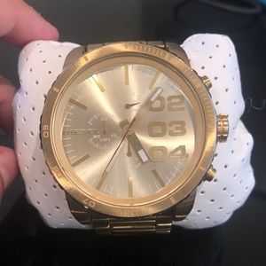 Gold Diesel Double Down Watch